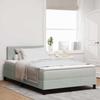 Box Spring Bed with Mattress Light Grey 120 x 190 cm Velvet