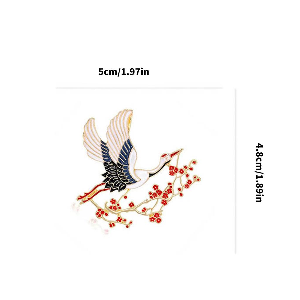 Luxurious Plum Blossom Crane Brooch Stylish Lapel Pin Jewelry Ideal For Fashionable Women Seeking Unique Style