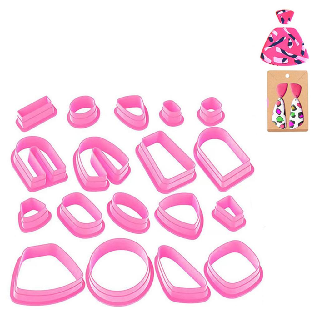 18x Frame Clay Cutters Clay Jewelry Cutters Practical Clay Earring Cutters DIY Earrings Accessories for Jewelry Making