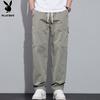 PLAYBOY Men's Straight-Leg Cargo Casual Pants