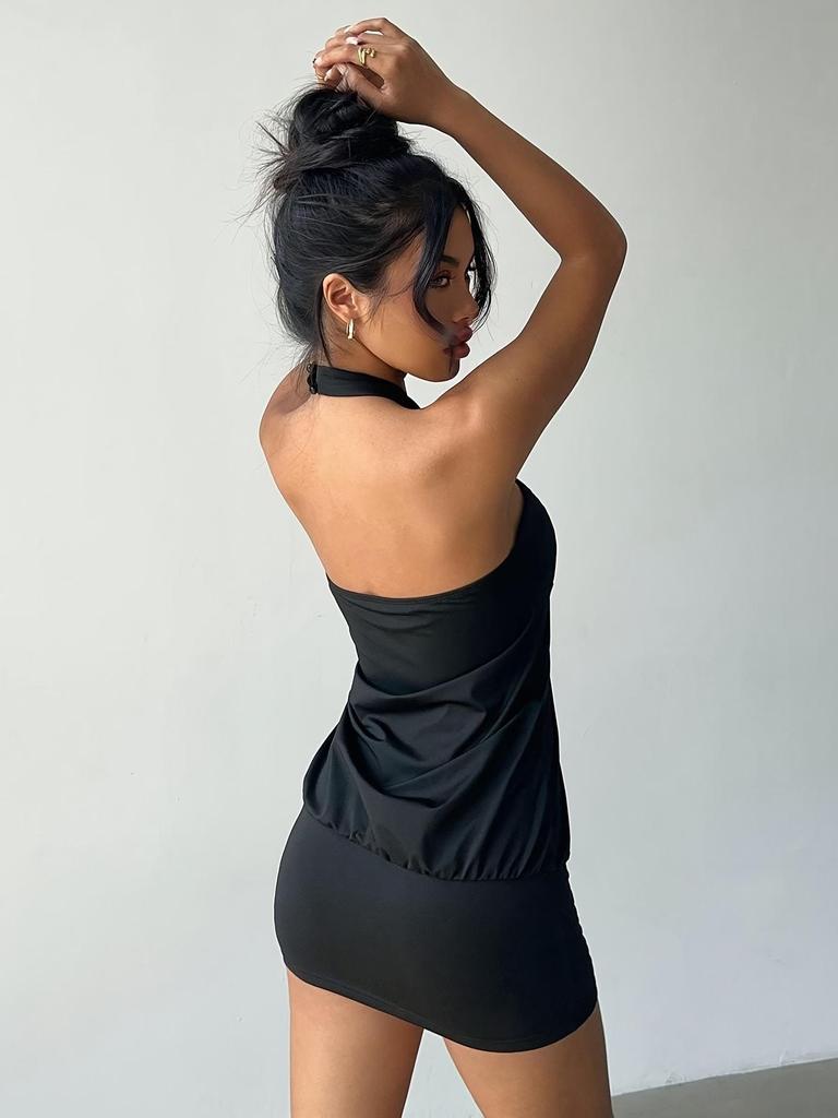 Europa & USA Sexy Neckholder-Rückenfreies Damen-Mode-Design