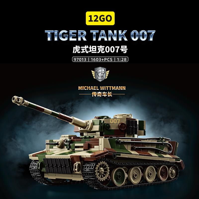Military MOC Tiger Heavy Tank Army Main Battle Tank Soldiers Figures Building Blocks Bricks Set For adult Toys Gifts