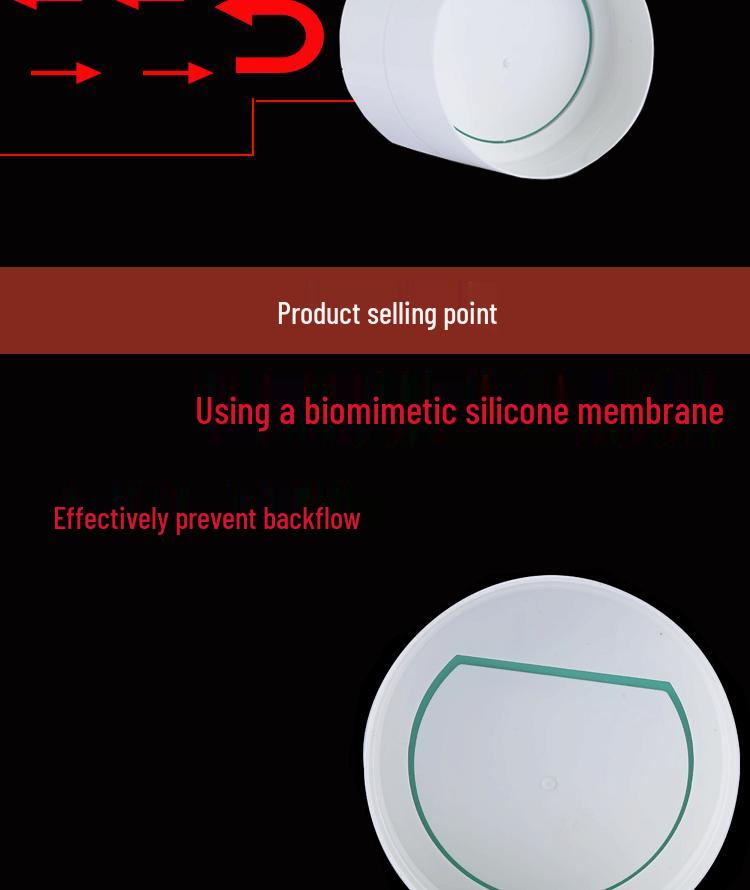110 PVC Valve: Fresh Air System Exhaust Fan Backdraft Preventer, High Temp Resistant