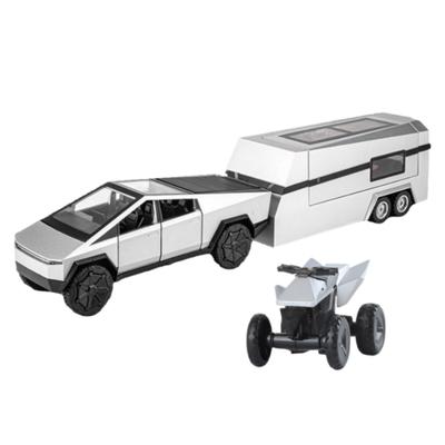 Infinium 1:32 Druckguss Cyber Truck Legierung Rückzieh-Modellauto, C Silber