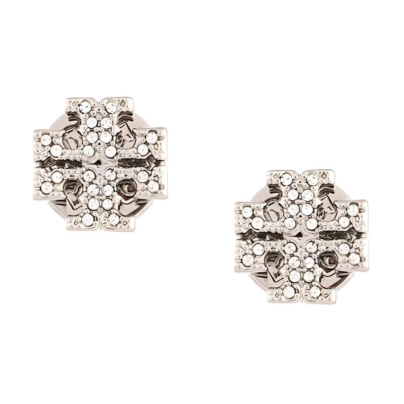 TORY BURCH Tang Liboqi versatile classic logo silver diamond earrings for women 53423-042-Silver F