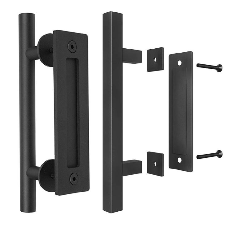 Exquisiter Türgriff aus Kohlenstoffstahl und Drückerplatte für Heim- und Büroausstattung