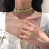 Girocollo con collana in pizzo con fiori dolci per donne e ragazze, ricamo di buona qualità, moda, design romantico, accessorio