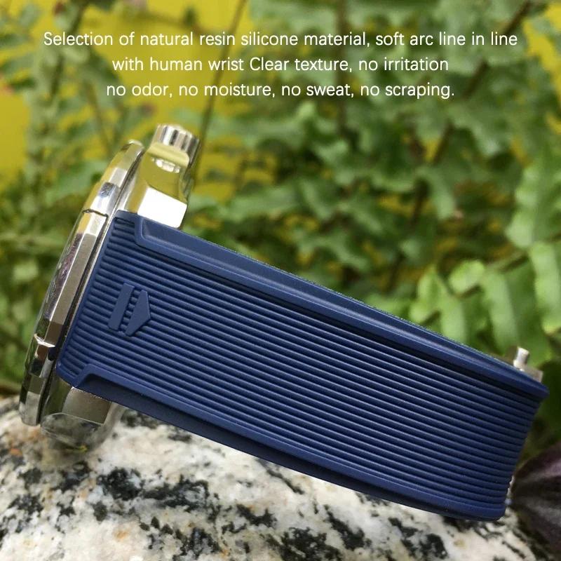 High Quality Natural Rubber Watchband 22mm Fit for TAG Watch Heuer Aquaracer 300 500 Diving Strap Sports Silicone Wristband