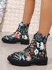 2026 Large Women's Multicolor Martin Boots with Low Heel - European and American Fashion