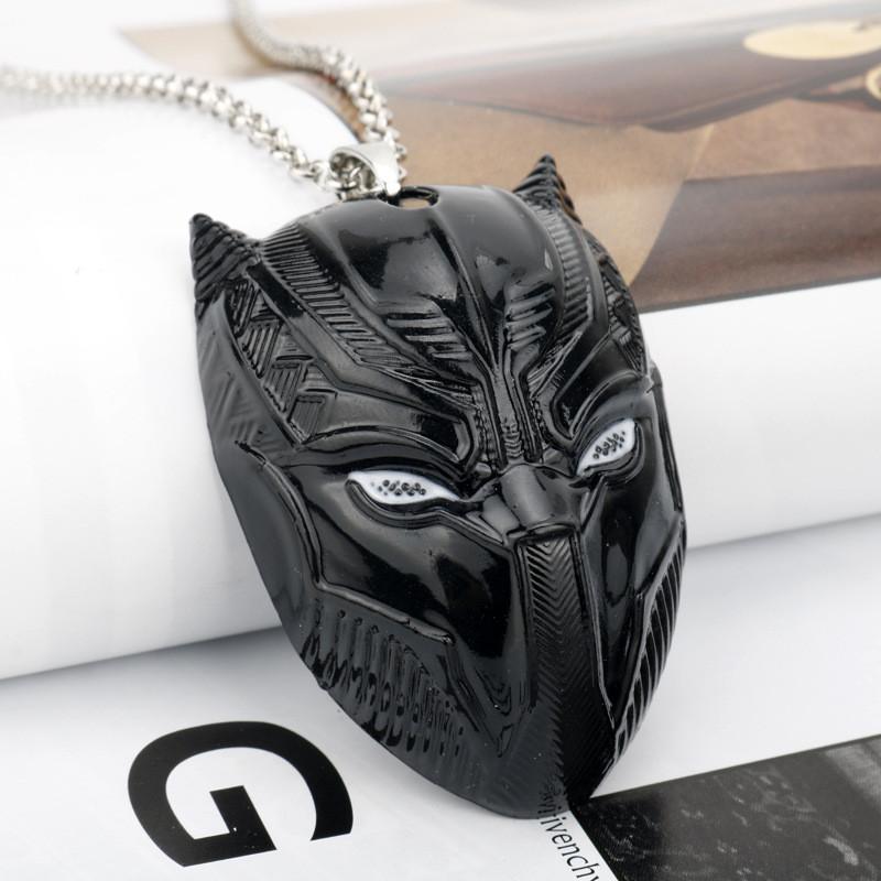 Pendant Black Panther Necklace And Keychain With Alloy For Gift Movie