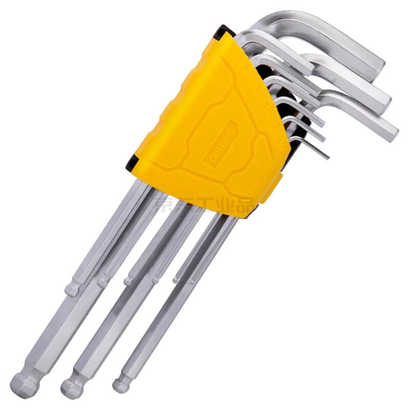 Deli Tools Extended Ball End Hex Key Set 1.5-10mm