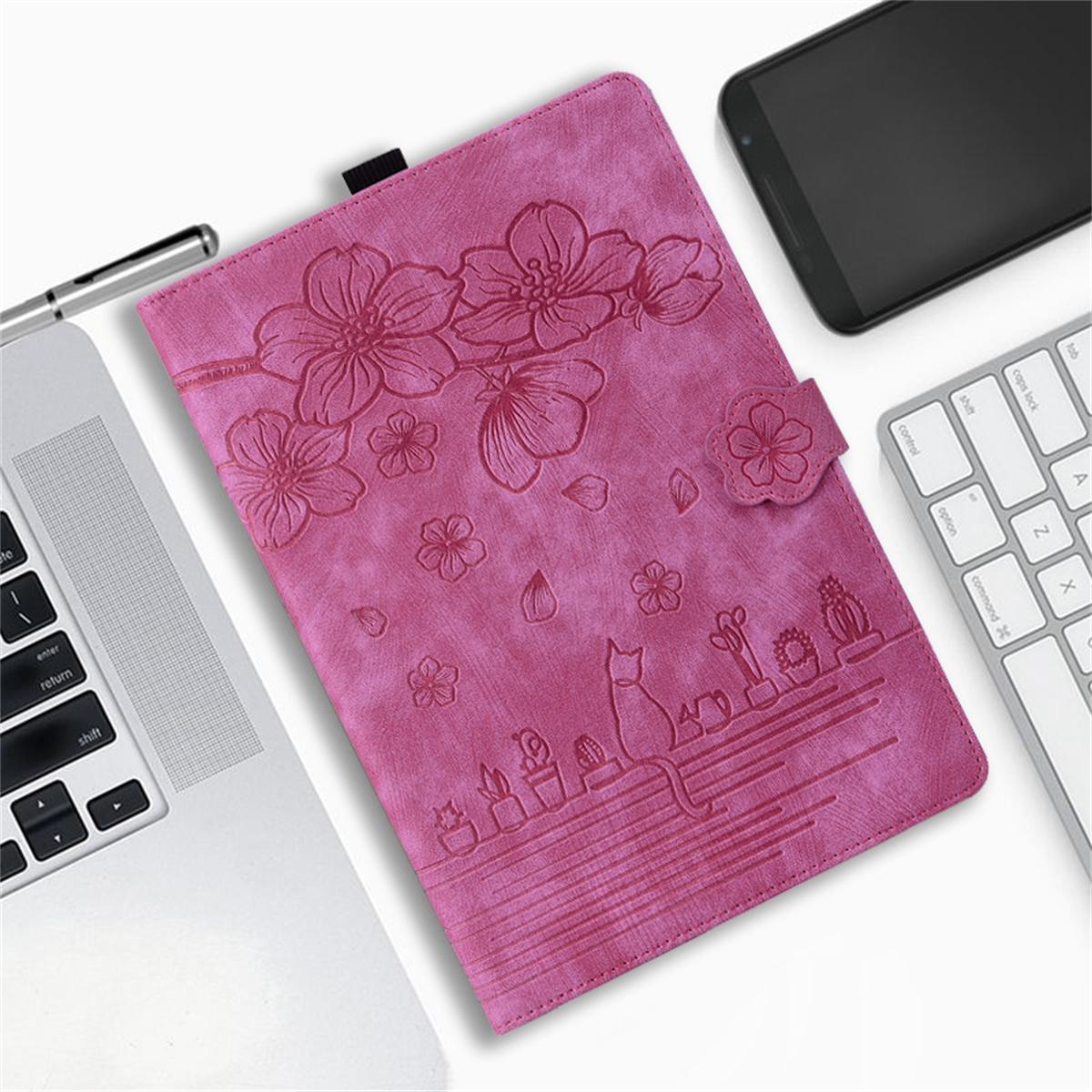 

Подоконник с изображением кота и вишни с тиснением, дизайн, кожаный чехол для планшета для iPad/Samsung Tab/Amazon/Lenovo/Xiaomi Apple iPad 9.7 (2017) розы красного