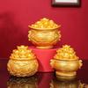 1Pcs Prosperity Sculpture Centerpiece Treasure Basin Statue For Office Shelf Desk Tabletop Art Craft Ornament Home Decorations