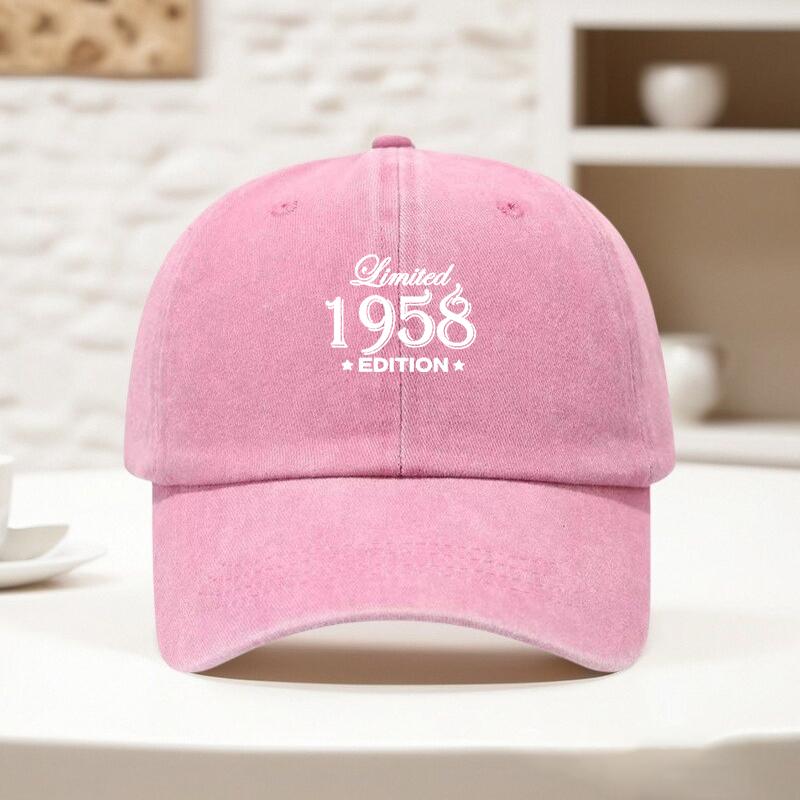 Unisex Stylish Versatile Printed Baseball Cap Classic Retro Washed Lightweight Curved Brim Hat