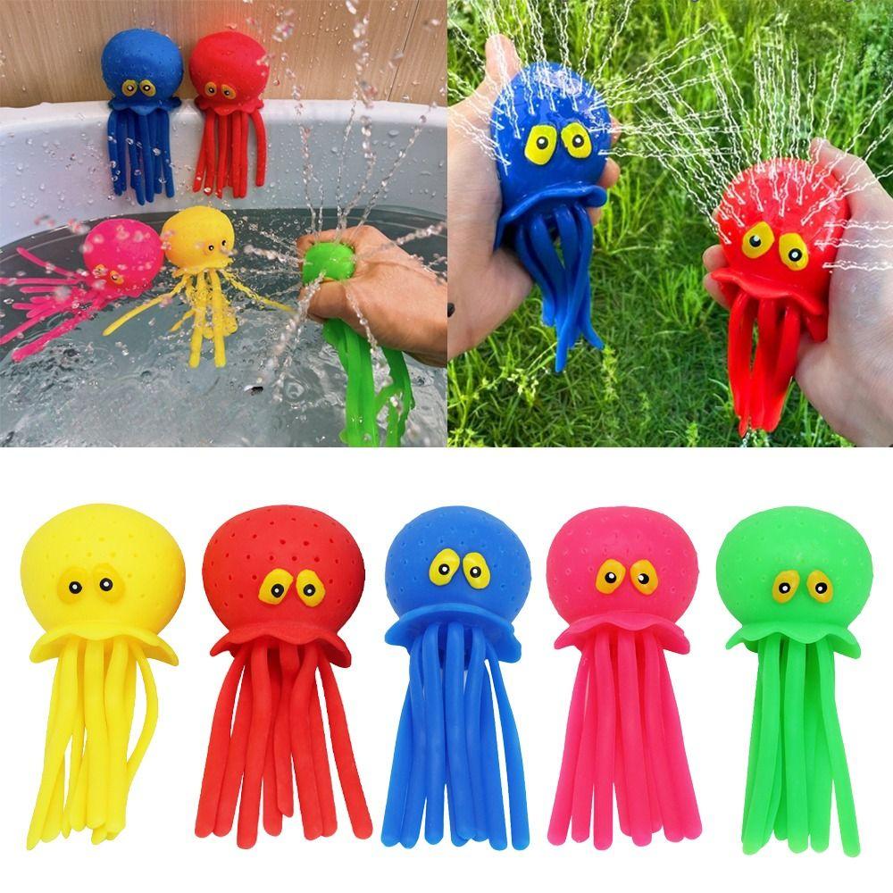 1/2/5 Stück Plastik Baby Badespielzeug Niedlicher Schwamm Oktopus Stressabbau Spielzeug für Sommertag