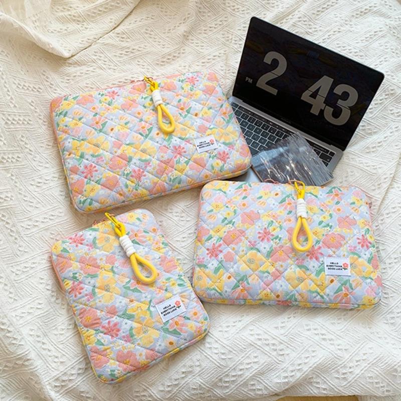 נרתיק למחשב נייד אופנתי עם דוגמה פרחונית נרתיק חמוד למחשב נייד נרתיק למחברת אופנתי 11/14/15" תיק מחשב דק למחשב