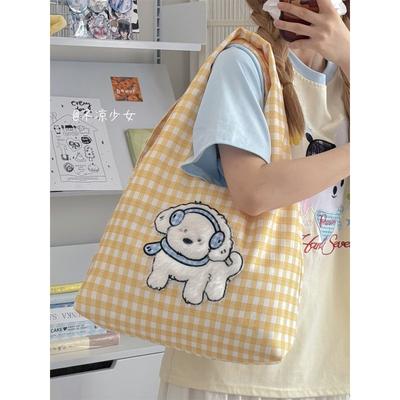 New Puppy Summer Lightweight and Versatile Going Out Cartoon Handbag Office Worker Sundries Leisure Bag Shoulder Bag