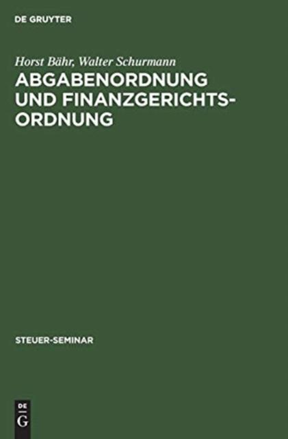 Kniha Abgabenordnung Und Finanzgerichtsordnung