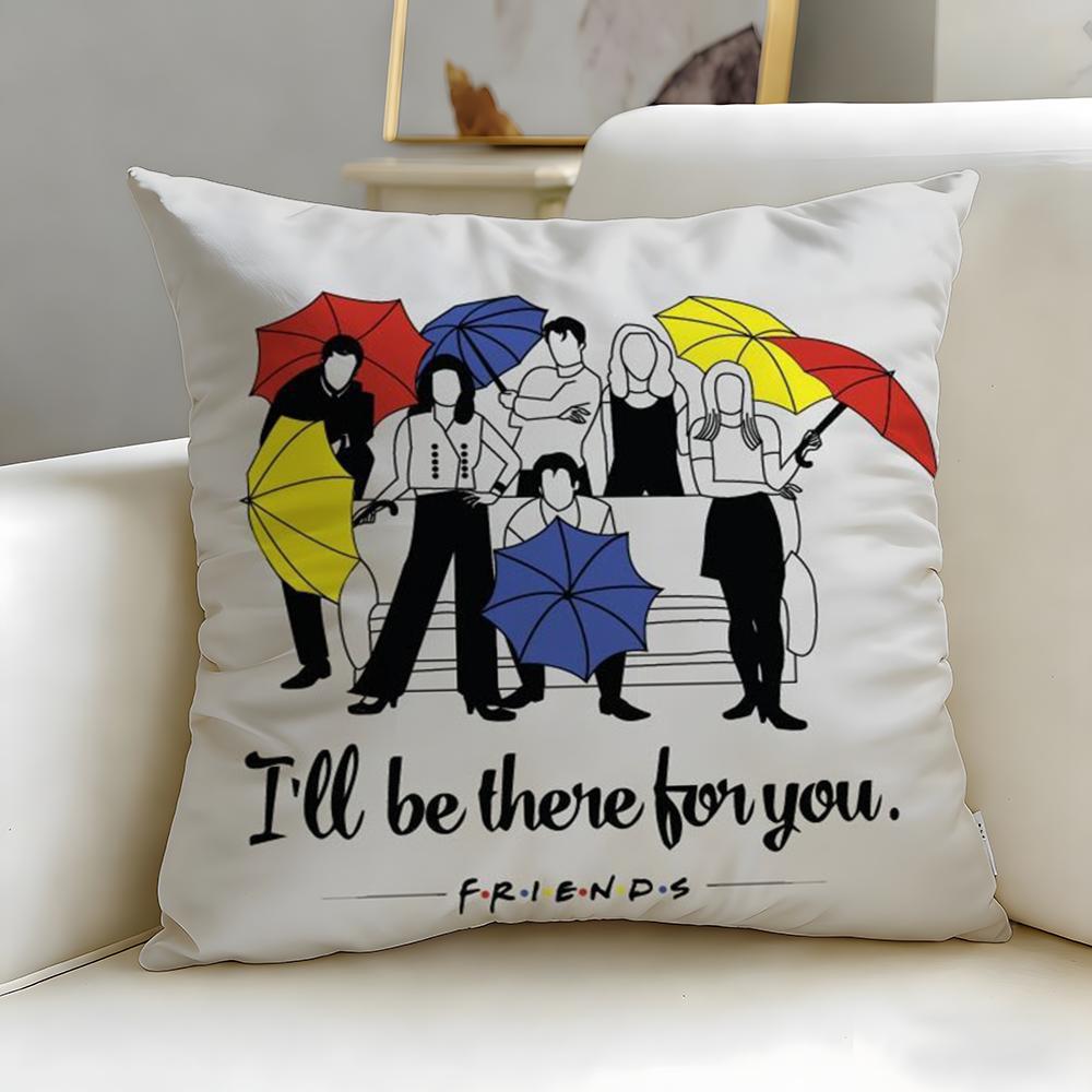 classic TV series Friends Cushion Cover Soft  EasyWash Pillow Case  Versatile for Couch Bed Travel and Office
