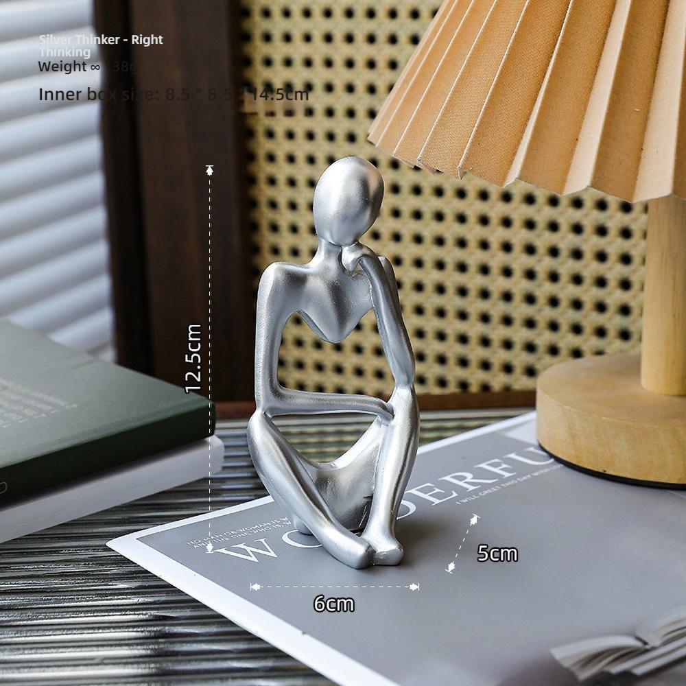 Modern Minimalist Resin Sculpture, Relaxed Character Statue Personalized Custom Name Home Desk Decor