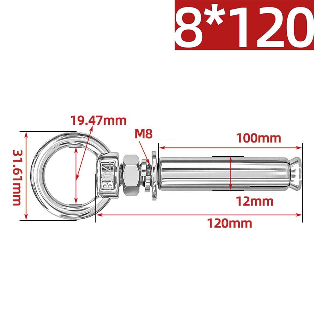 1pc 304 Stainless Steel Expansion Bolts With Ring Hook Anchor Concrete Expansion Eye Bolt Expansion Screws 50-150mm Screw Length