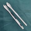 Three-piece Stainless Steel Medicine Spoon Set with Double-headed Micro-spoon, 22CM Single-head Spoon, and Packing Spoon for Laboratory Sampling.