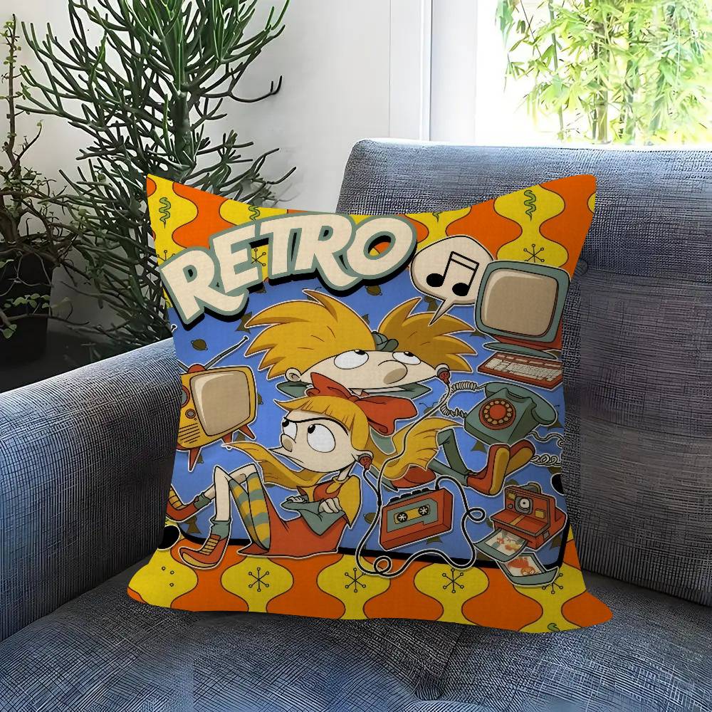 Cushion Cover Car Throw Pillow Case For Sofa Car Christmas Gift Xcm Xcm Hhey Arnolds Cartoon
