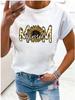 Large Size Women's Flower Mom Vintage Trend Clothing Printed T-Shirt Clothing Summer Basic Top Short Sleeves