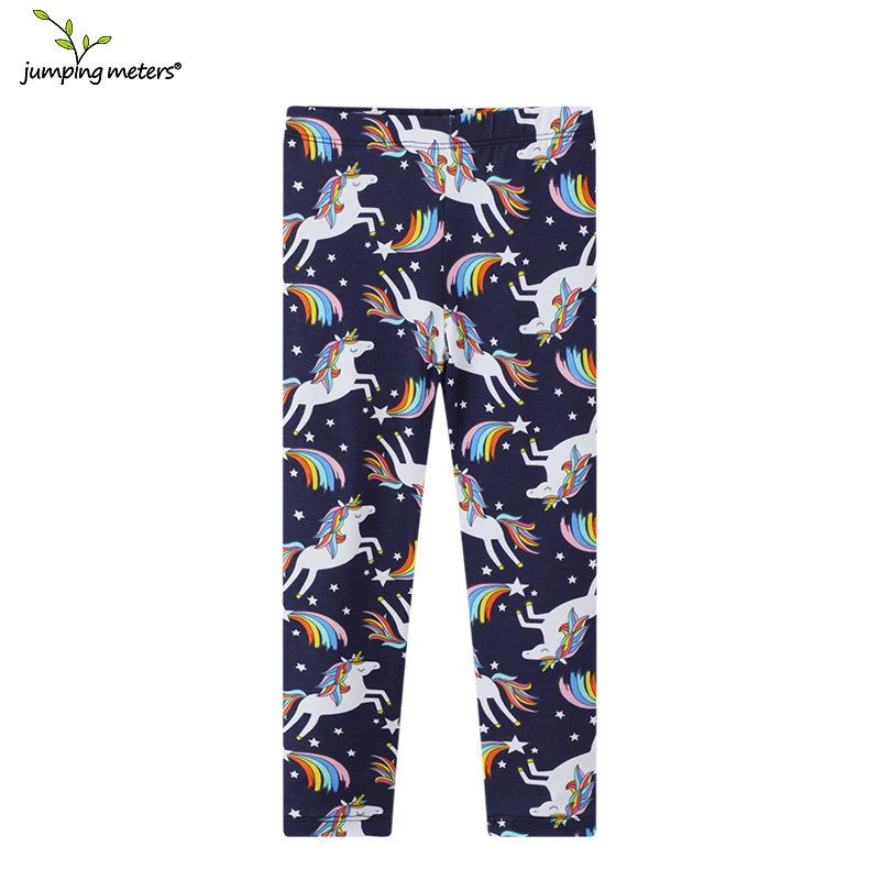 Unicorn Pattern Girls' Stretchy Leggings for Spring and Autumn