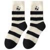 Ponožky Dámské středně vysoké ponožky Podzimní a zimní fleecové Extra silé podlahové ponožky Spací ponožky Pruhované Oboustranný fleece