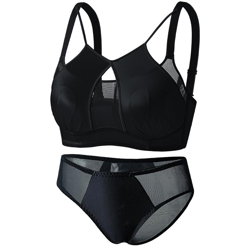 Puhas Iha Seksikas Võrkpitsist Aluspesu Naiste Üliõhuke Suure Rinnaga Väikese Külgmise Rinnaga Vältiv Rindade Vajumist Rinnahoidja Komplekt