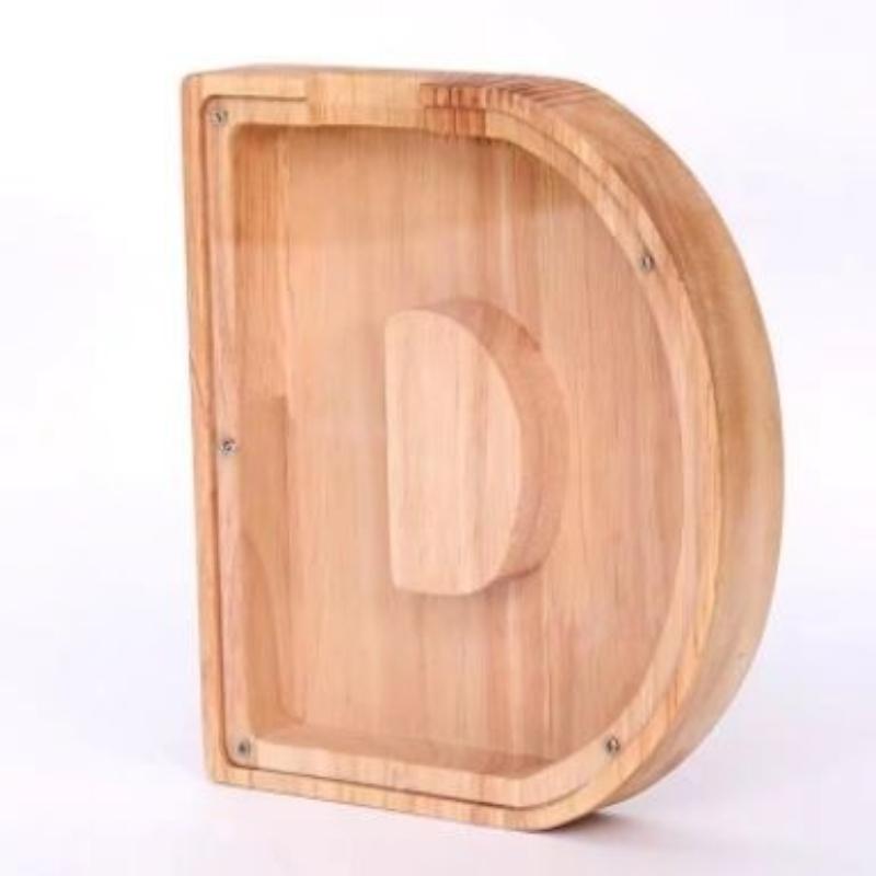 Wooden Letters Piggy Bank DIY Creativity Coin Banknotes Children's Money Box Funny Money Organizer Storage Box Home Decors