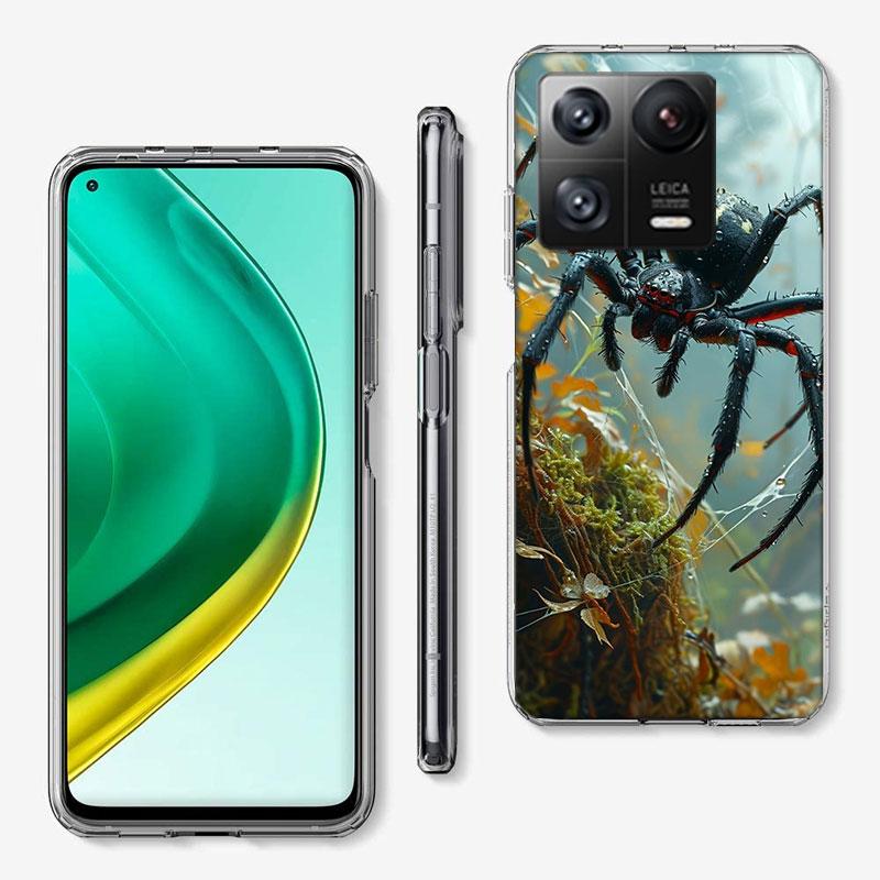 Spiders on the Spider Web Phone Case For Xiaomi Poco F7 Ultra X7 X6 M8 M7 M6 M4 M3 Pro X4 Mi 15 15T 14 14T 12T 12S 10T Pro 12 11