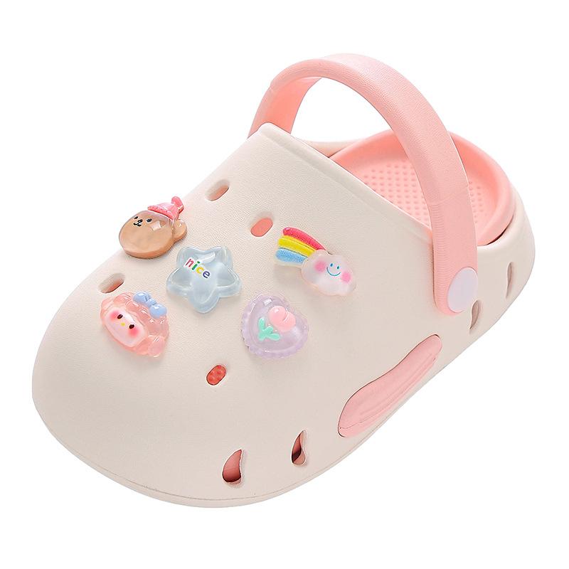 Cute summer children's hole shoes baby slippers infant lightweight indoor shoes children's beach soft-soled sandals