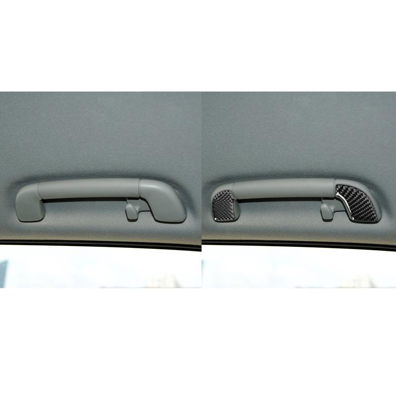 Carbon Fiber Car Accessories Roof Safety Rails Modified Interior Trim Cover Soft Sticker For Toyota Tundra Sequoia 2007-2013