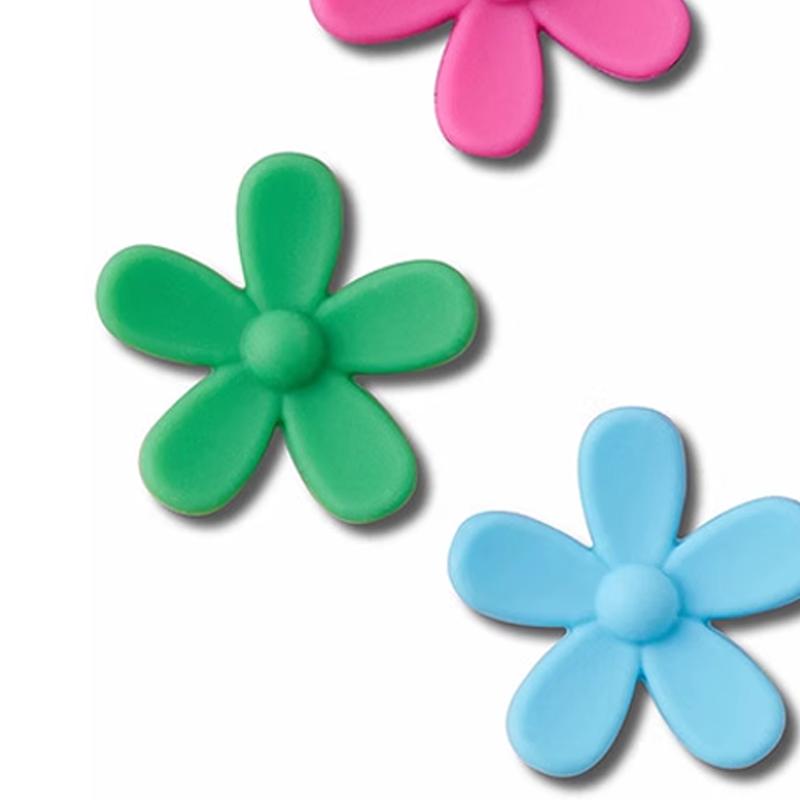 Crocs Flower Shape Five-Piece Set PVC Shoe Accessories Women's Multicolor