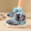 Warm Winter Cotton Shoes Women Warm Fur Home Slippers EVA Non-Slip Plush Slippers Indoor Couple Thick Sole Footwear Slides