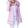 Women Hooded Outwear Warm Coat Long Thick  Collar Cotton Slim Jacket