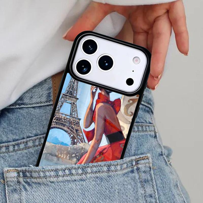 Romantic Paris Eiffel ToweR Phone Case for iPhone 17ProMax 12 13 14 15 16e 17 Pro Max Plus Air Cover