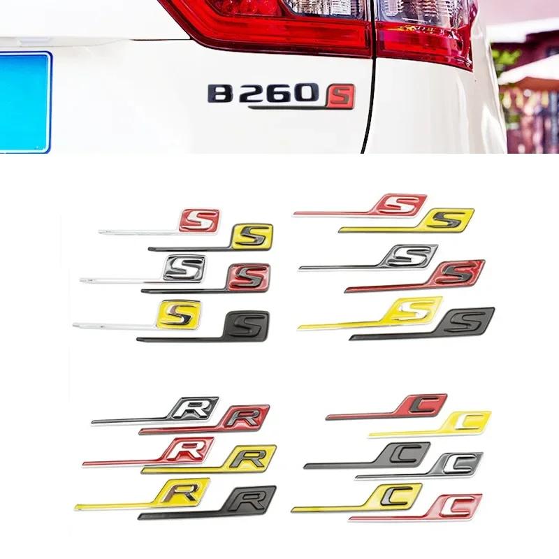 New 3D ABS C R S Letter Rear Trunk Emblem Badge Decal Auto Sticker Car Styling For Mercedes Benz AMG GTR GTC GTS GT43 GT63 C190