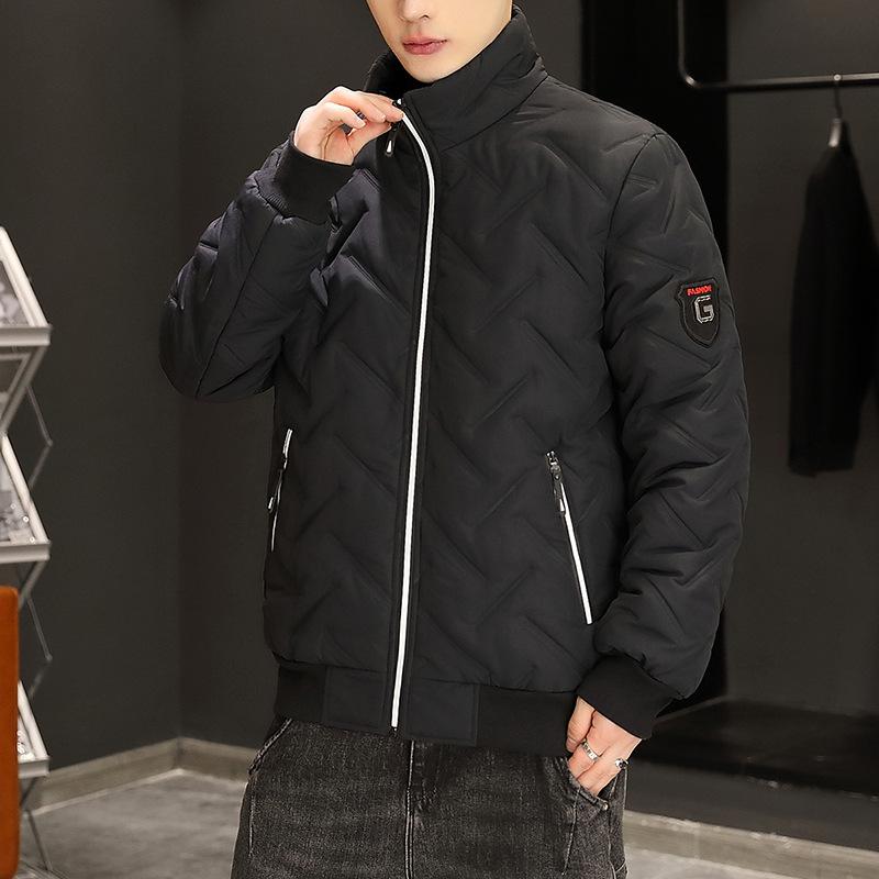 

Мужская зимняя повседневная теплая деловая хлопковая куртка с воротником-бейсболкой XXXXXL чёрный