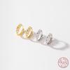 925 Sterling Silver French Light Luxury Geometric Layered Zirconia Earrings for Women Temperament Fashion Jewelry Accessori