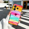 Rainbow Gradient Love Desgin Soft Phone Case for Xiaomi Redmi Note 12 13 14 15 Pro Plus 11 12S 11S 11T 10 4G Black Cover Back Sh