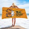 Custom Beer Time Beach Towel Personalized Name Print Soft Quick-Dry Large Bath Towel for Beer Lovers Travel Swim Pool
