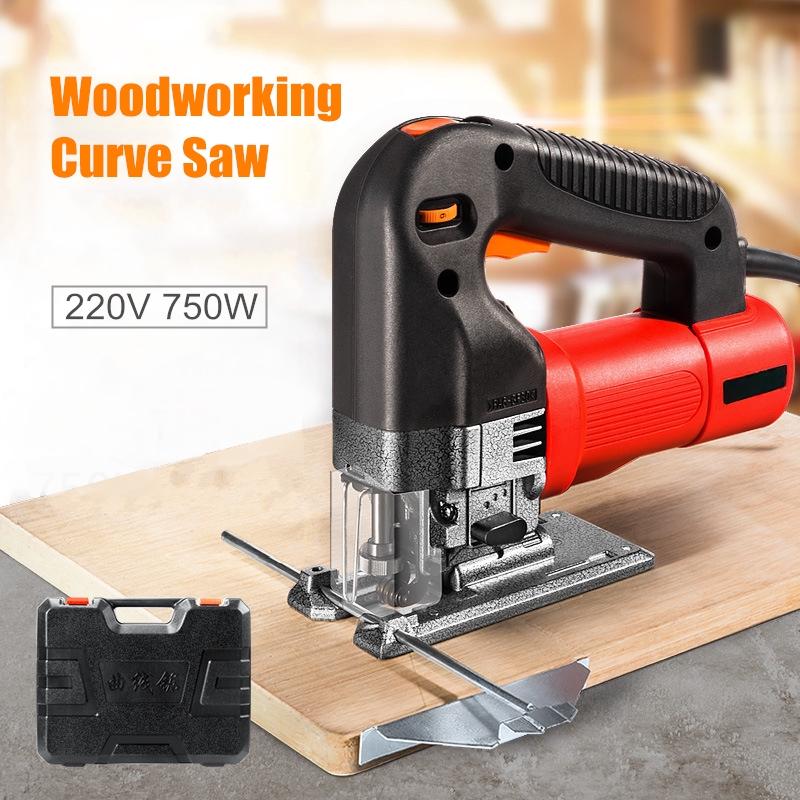 750W  Electric Jig Saw Variable Speed Woodworking Curve Saws with Cutting Blade