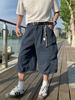 SNIPESITE Summer American Retro Washed Old Multi-pocket Pleated Loose Casual Seven-point Shorts