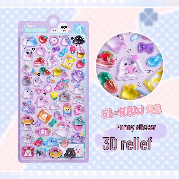 Popular 3D Animal Cartoon Crystal Stickers for Kids' Phone Cases