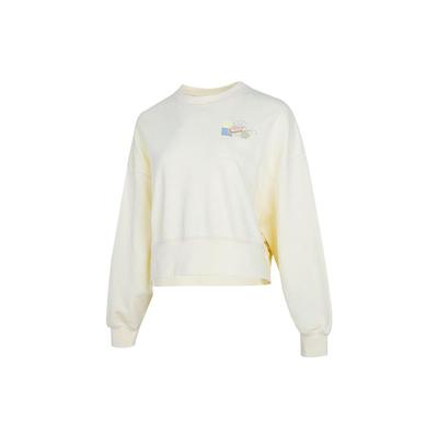 Loose Fit Crew Neck Sweatshirt Women Tops Coconut-Milk DR7837-113