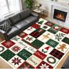 Christmas Printed Square Area Rug Soft Non Slip Floor Carpet For Bedroom Holiday Gift