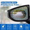 2Pcs Oval 100x150mm Car Rear View Mirror Film PET Anti-Fog Rainproof Mirror Film with Tools